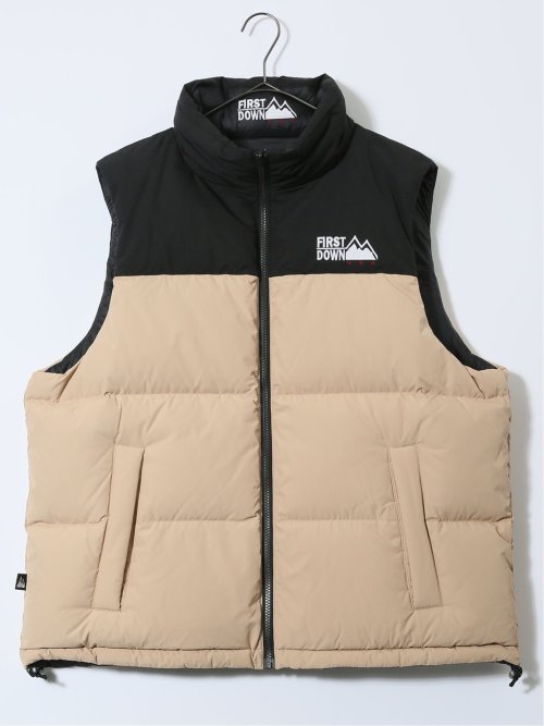 FIRSTDOWN USA 撥水防風 リバーシブル ダウンベスト