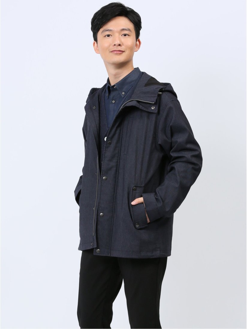 クロスストレッチ マウンテンパーカー(M 75紺): アウター/コート  