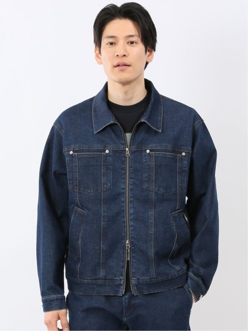 ストレッチ デニム ブルゾン(セットアップ可能)