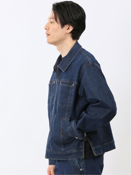 ストレッチ デニム ブルゾン(セットアップ可能)