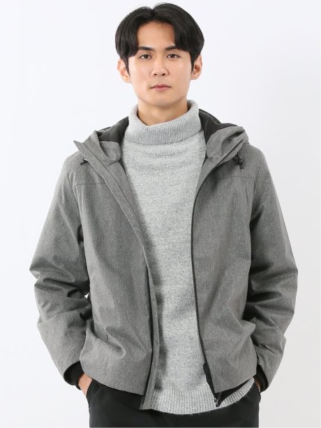 ALL WEATHER TEX ウール調 フーデット中綿ブルゾン