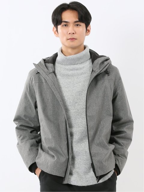 ALL WEATHER TEX ウール調 フーデット中綿ブルゾン