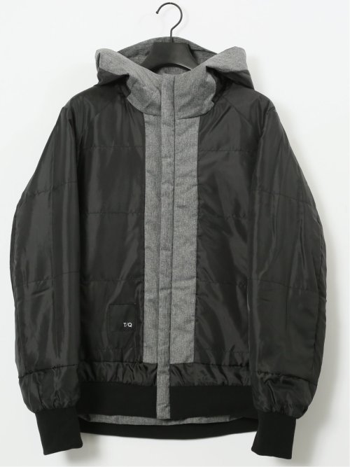 ALL WEATHER TEX ウール調 フーデット中綿ブルゾン