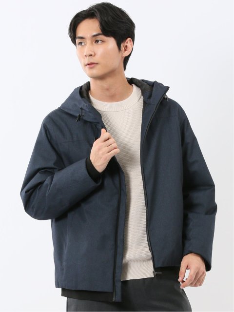 ALL WEATHER TEX ウール調 フーデット中綿ブルゾン