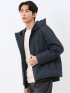 ALL WEATHER TEX ウール調 フーデット中綿ブルゾン
