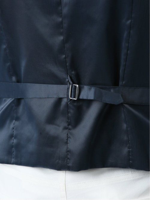 クロスストレッチ スリムフィット ジレベスト デニム風(セットアップ可能)