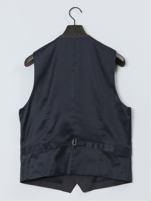クロスストレッチ スリムフィット ジレベスト デニム風(セットアップ可能)