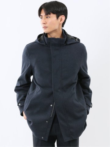 ストレッチメルトン フード脱着 コート