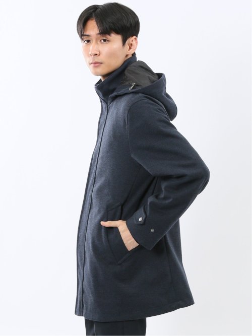 ストレッチメルトン フード脱着 コート