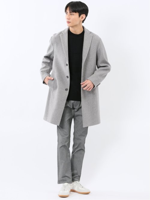 ストレッチメルトン チェスターコート