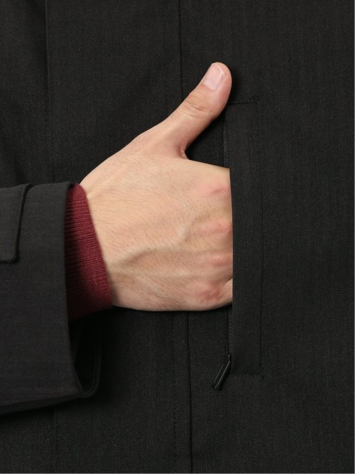 3WAY フード脱着 ライナー付きコート へリンボン