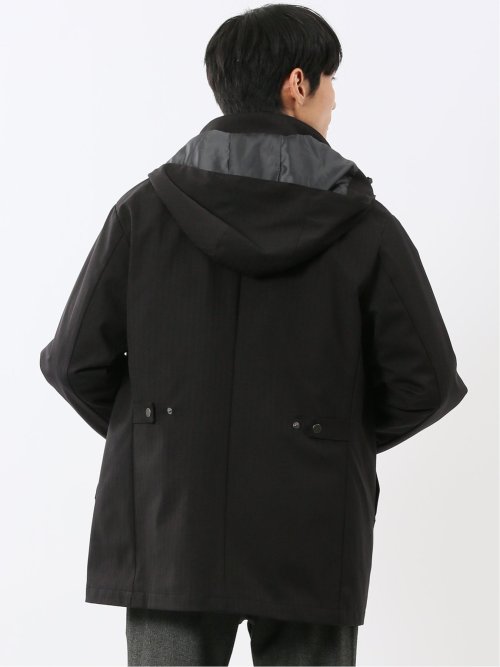 3WAY フード脱着 ライナー付きコート へリンボン