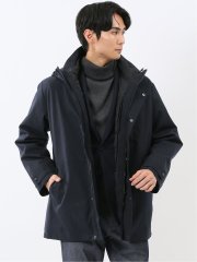 3WAY フード脱着 ライナー付きコート へリンボン