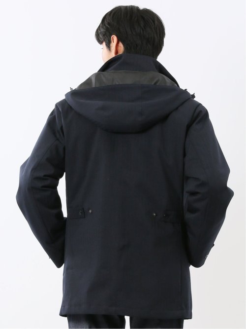 3WAY フード脱着 ライナー付きコート へリンボン