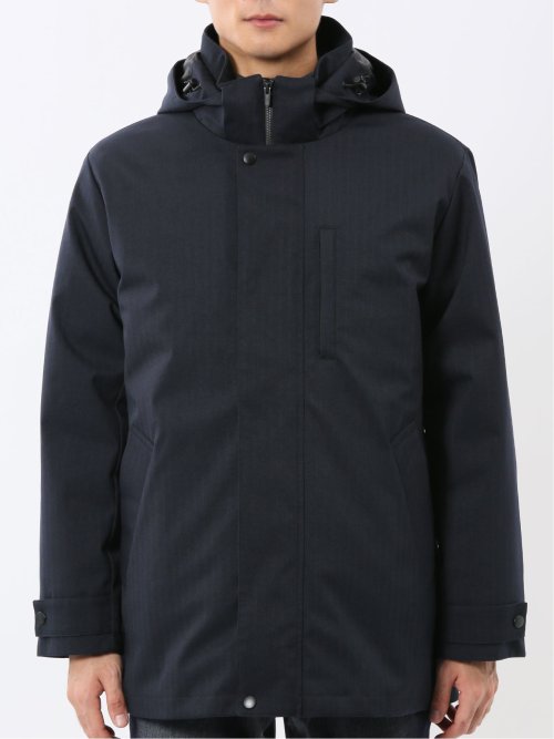 3WAY フード脱着 ライナー付きコート へリンボン