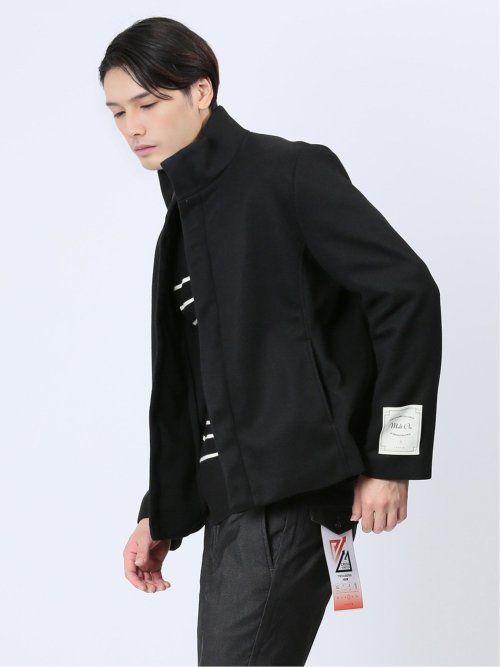 MELT+ON スタンドカラーショートコート