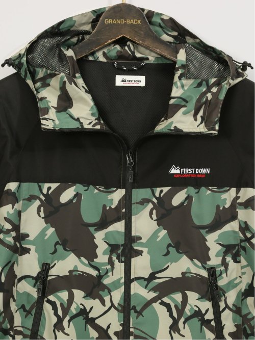 【大きいサイズ】ファーストダウン/FIRST DOWN 撥水 フード付きブルゾン