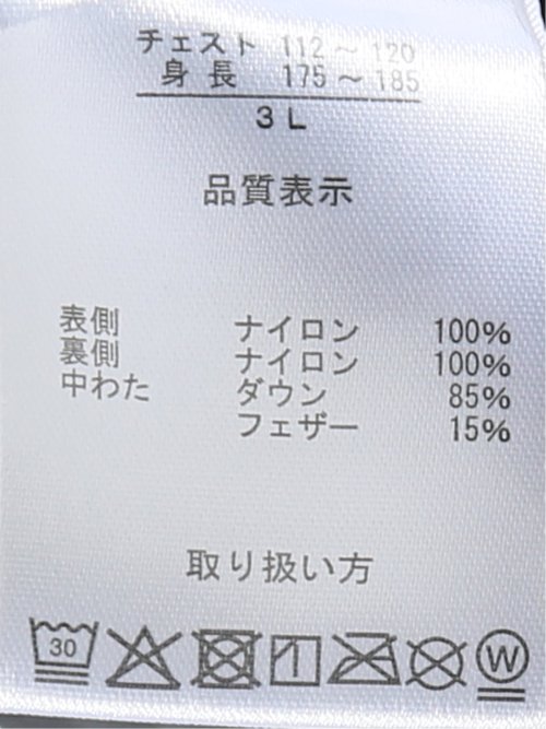 【大きいサイズ】グランバック ダウン ブルゾン メンズ ベスト 撥水 ウォッシャブル Vカラー ボタン留め