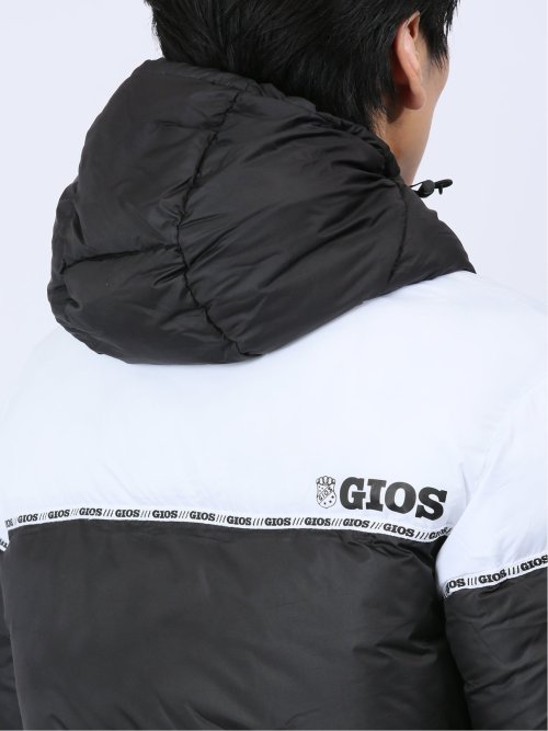 【WEB限定】ジオス/GIOS テープ使い 中綿フードブルゾン