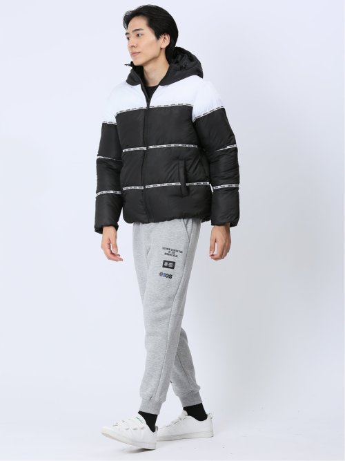 【WEB限定】ジオス/GIOS テープ使い 中綿フードブルゾン