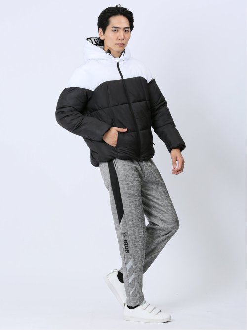 【WEB限定】ジオス/GIOS ジャガードロゴ 中綿フードブルゾン