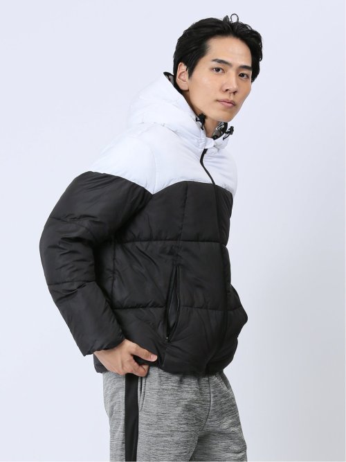 【WEB限定】ジオス/GIOS ジャガードロゴ 中綿フードブルゾン