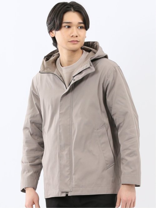 撥水ダブルフェイス フーデッドブルゾン
