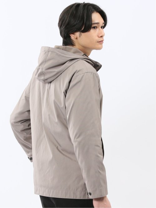撥水ダブルフェイス フーデッドブルゾン