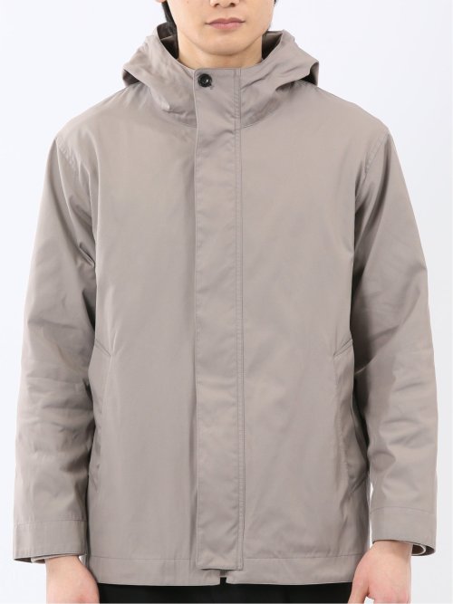 撥水ダブルフェイス フーデッドブルゾン