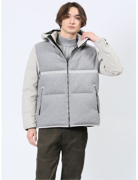 タカキュー ダウンジャケット ウール、カシミヤ入り LL 