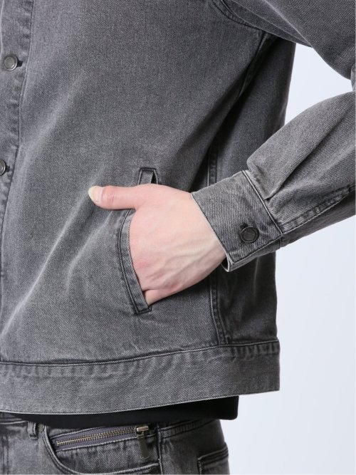 MAX&CO マックスアンドコー　ノーカラーデニムジャケット　ストレッチ　36 ストレッチデニムジャケット （ノーカラージャケット）｜collex