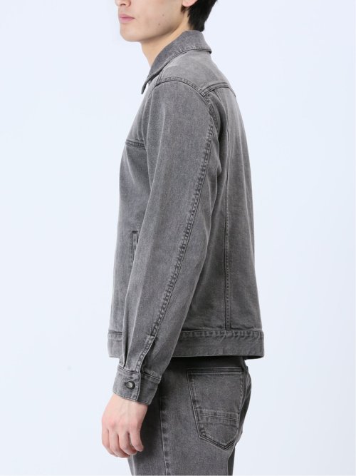 ストレッチデニム トラッカージャケット(セットアップ可能)(M 06グレー