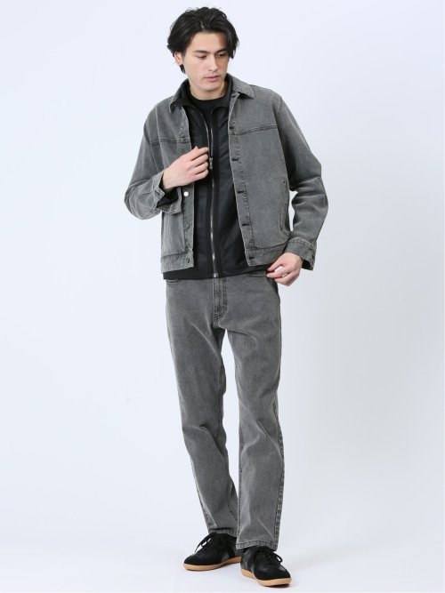 ストレッチデニム トラッカージャケット(セットアップ可能)