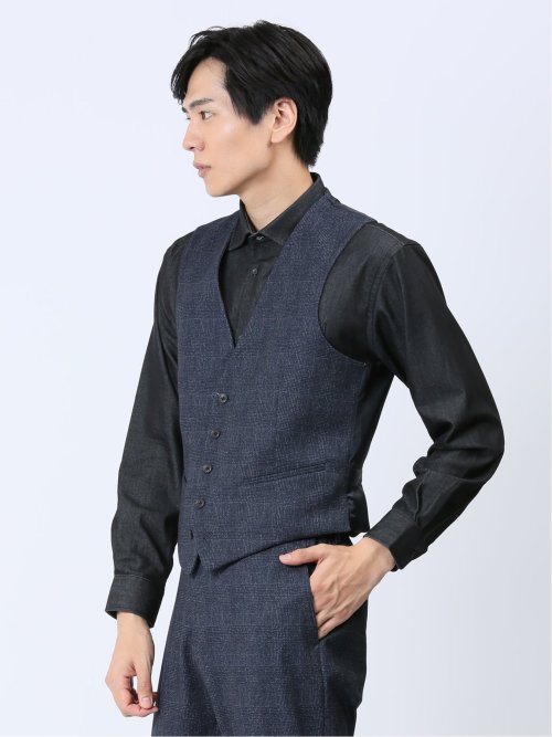 TECH-MOVE スリムフィット リバーシブルジレ(セットアップ可能)