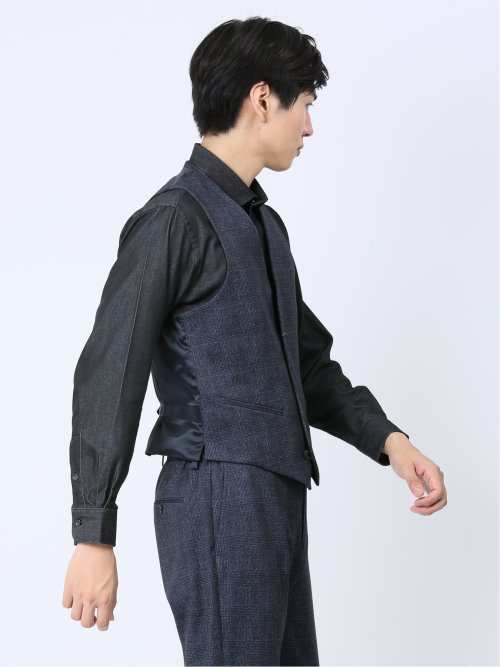 TECH-MOVE スリムフィット リバーシブルジレ(セットアップ可能)