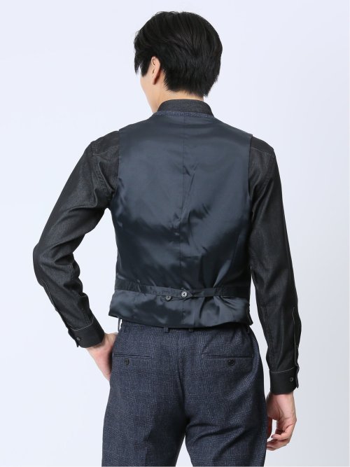 TECH-MOVE スリムフィット リバーシブルジレ(セットアップ可能)