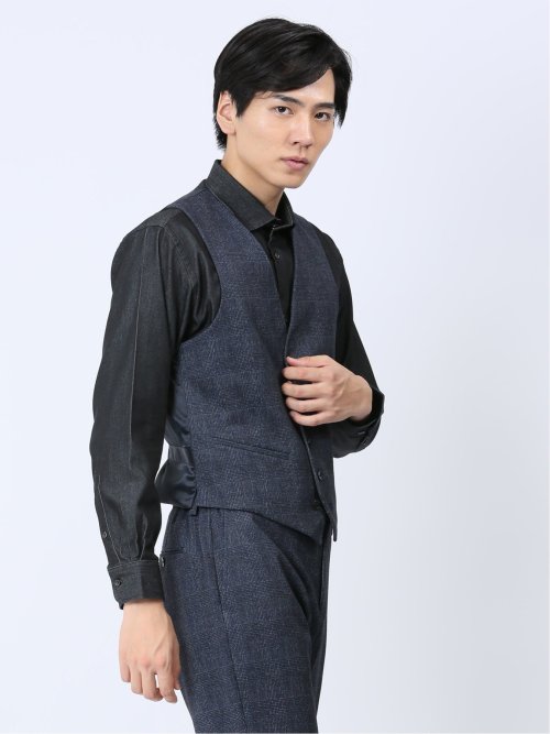 TECH-MOVE スリムフィット リバーシブルジレ(セットアップ可能)