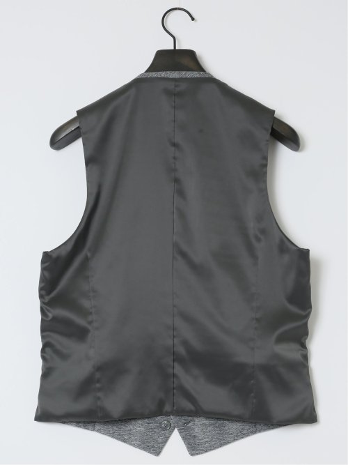 TechLinen スリムフィット ジレベスト グレー(セットアップ可能)