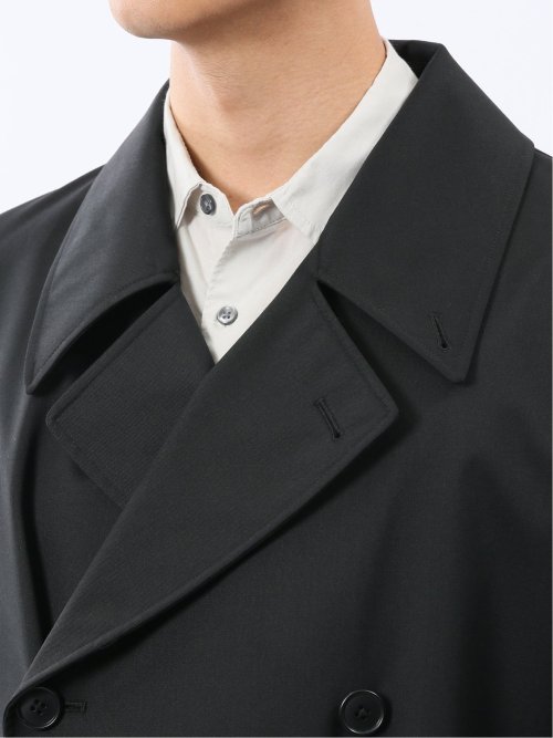 NEO BASICS 防風 ウール混 ダブルトレンチコート