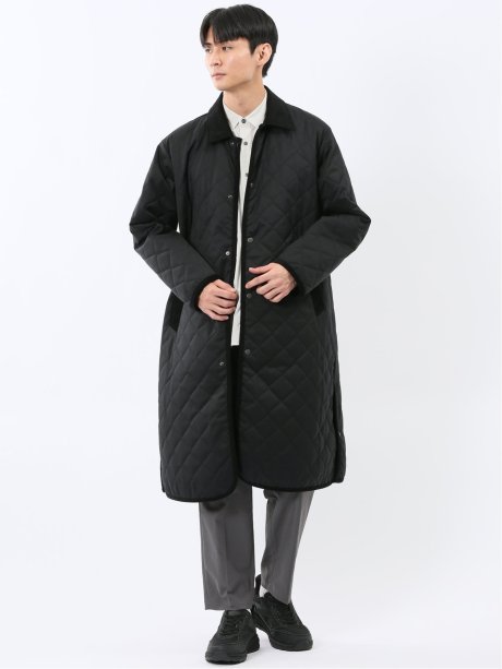NEO BASICS 防風 ウール混 中綿キルティングコート