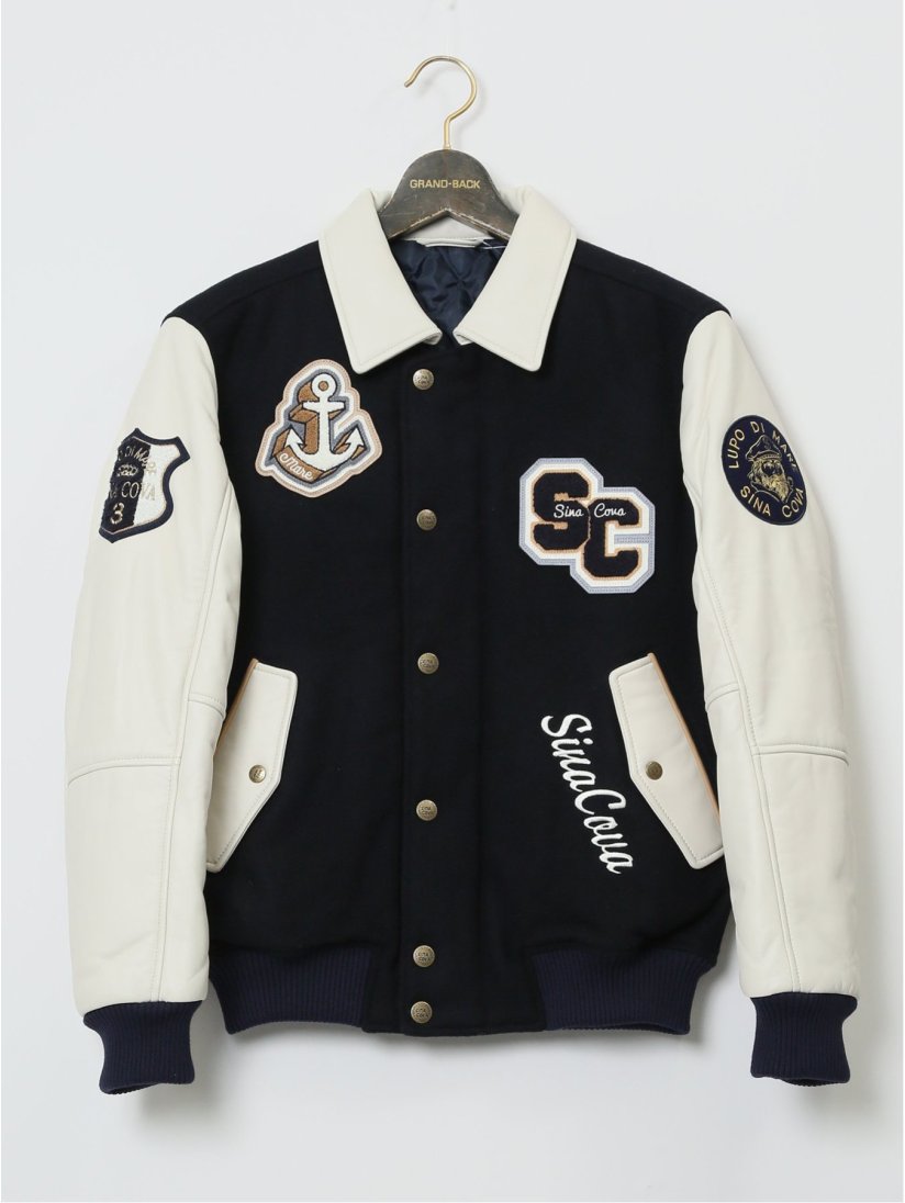 大きいサイズ】シナコバ/SINA COVA スタジアムジャンパー(GB-3L 01白  