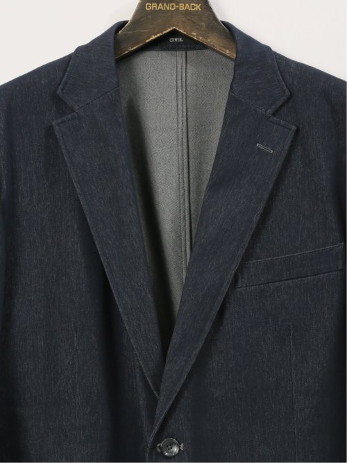 【大きいサイズ】エドウィン/EDWIN デニスラ 2ボタンジャケット デニム調