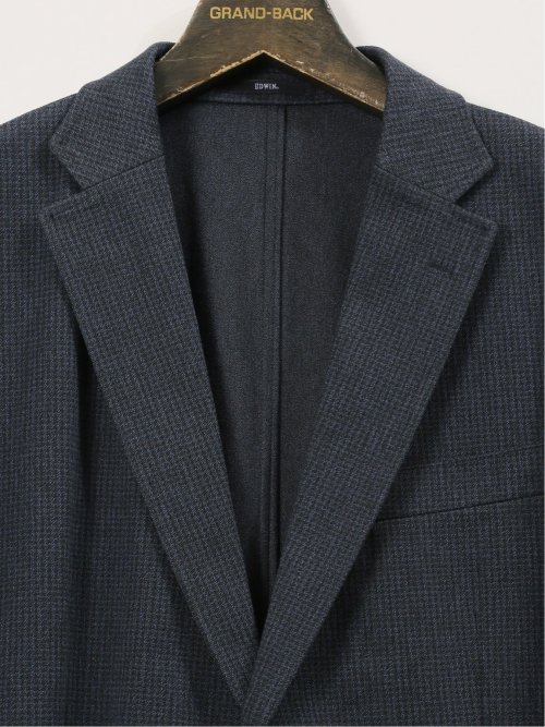 【大きいサイズ】エドウィン/EDWIN デニスラ 2ボタンジャケット 千鳥