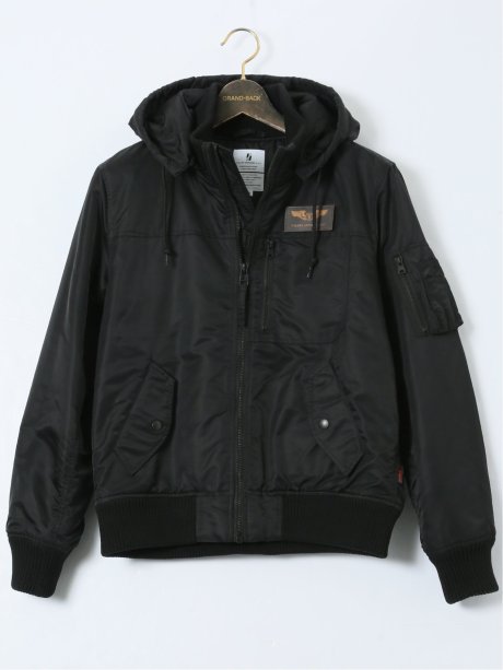 【大きいサイズ】バレーアパレル/Valley Apparel フード脱着 フライトナイロンジャケット