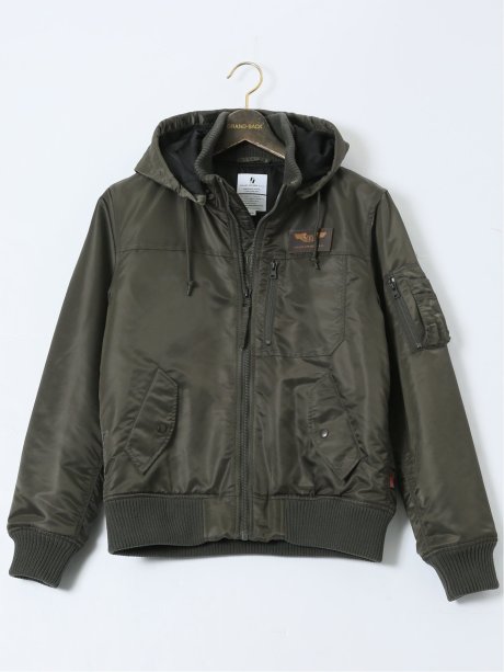 【大きいサイズ】バレーアパレル/Valley Apparel フード脱着 フライトナイロンジャケット