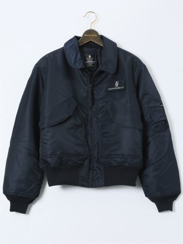 【大きいサイズ】バレーアパレル/Valley Apparel 衿付き フライトナイロンジャケット