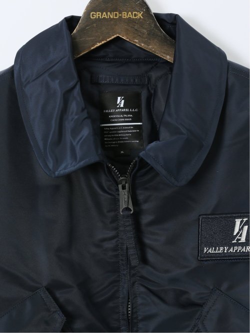 【大きいサイズ】バレーアパレル/Valley Apparel 衿付き フライトナイロンジャケット