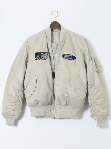 【大きいサイズ】バレーアパレル/Valley Apparel リバーシブル スタジャン風MA-1 フライトナイロンジャケット