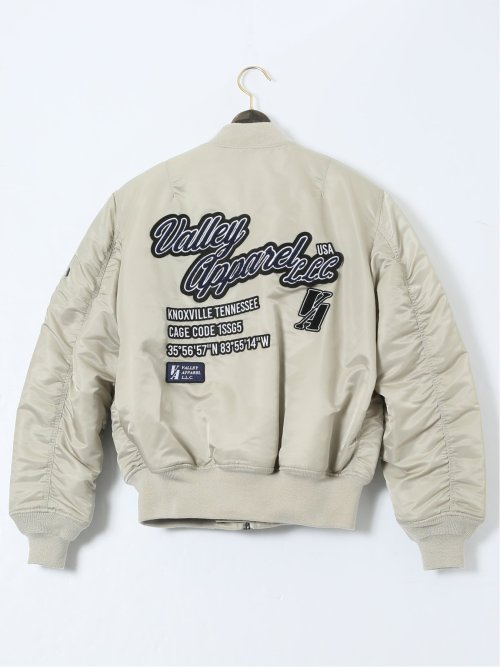 【大きいサイズ】バレーアパレル/Valley Apparel リバーシブル スタジャン風MA-1 フライトナイロンジャケット