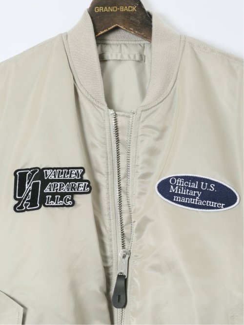 【大きいサイズ】バレーアパレル/Valley Apparel リバーシブル スタジャン風MA-1 フライトナイロンジャケット